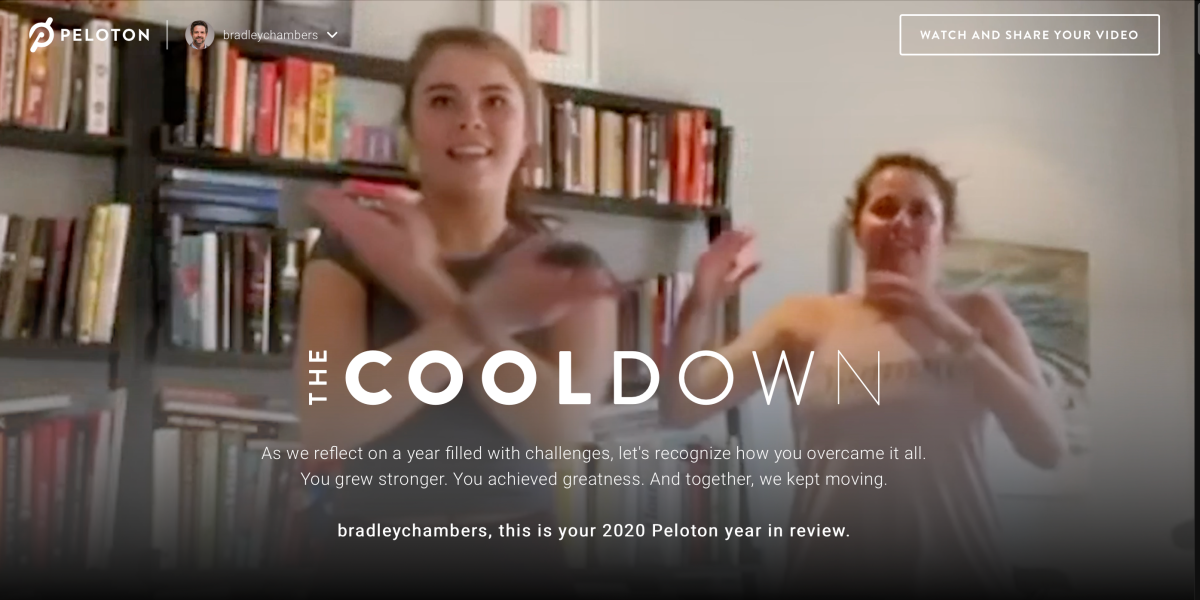 Peloton year in review Cooldown