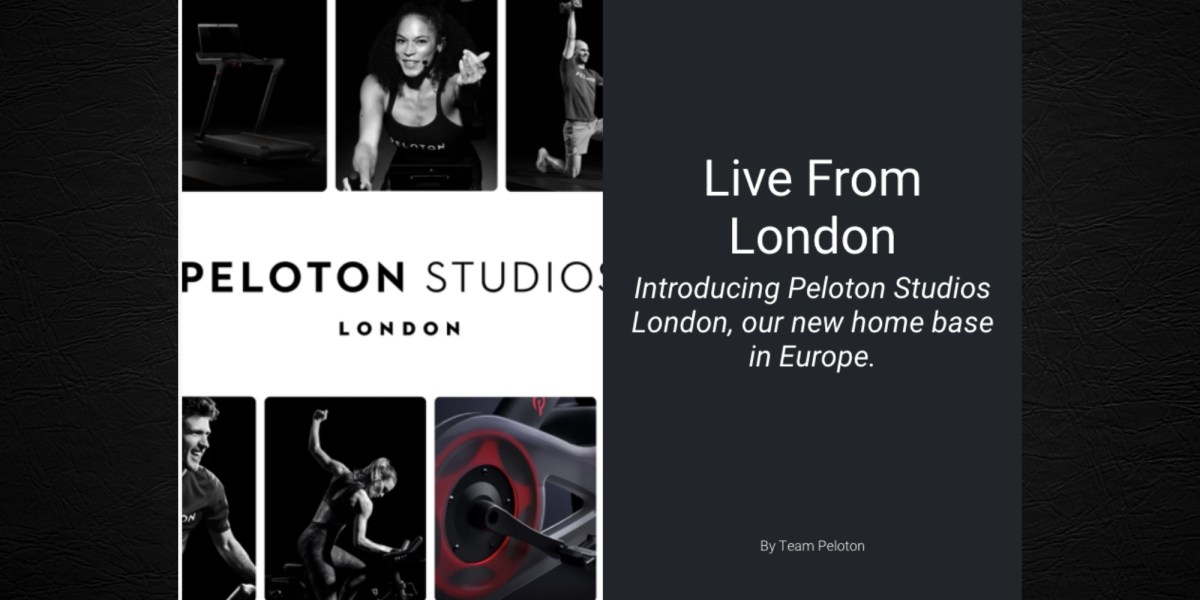 Peloton opening London studio