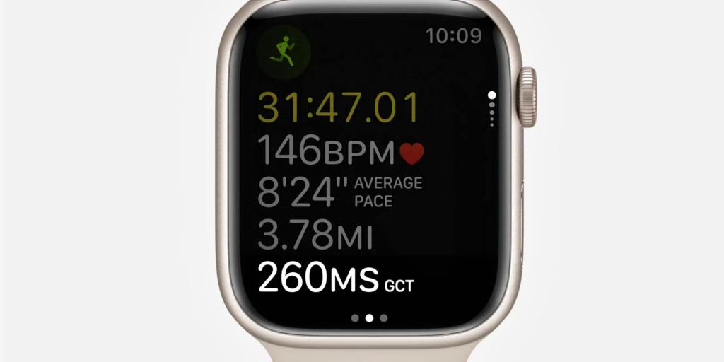 Apple Watch OS9 Fitness Ground Contact Time