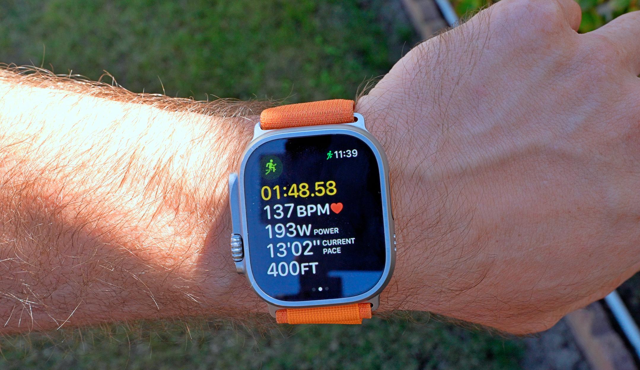 Apple Watch Ultra workout metrics