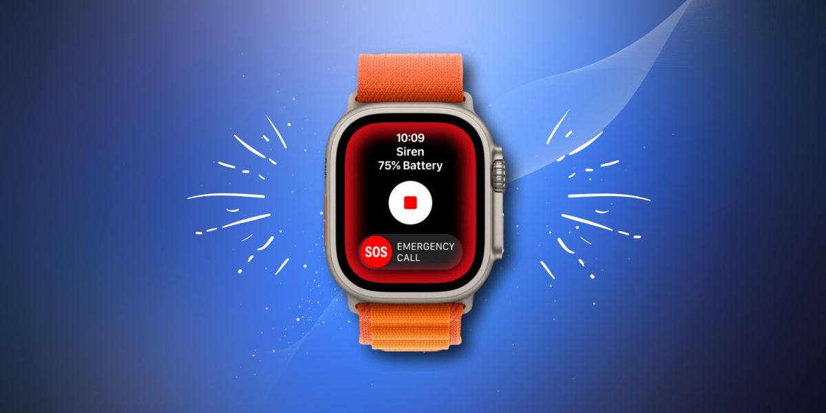 activate siren on Apple Watch Ultra