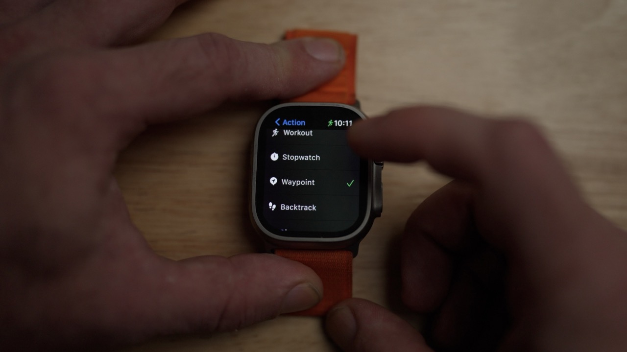 Apple Watch ultra waypoint action button