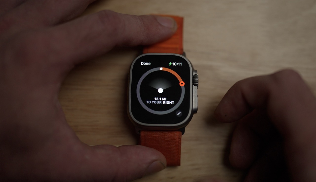 Apple Watch ultra waypoint directions