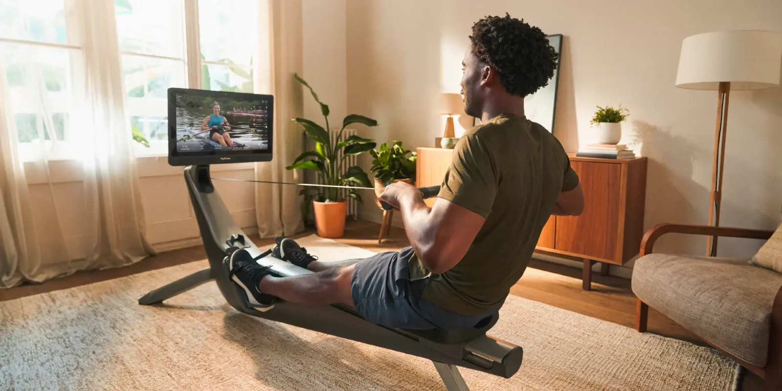 a man sitting in a living room