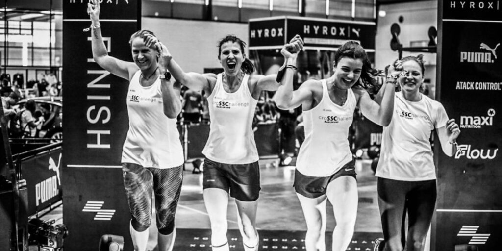 A group of women in a gym