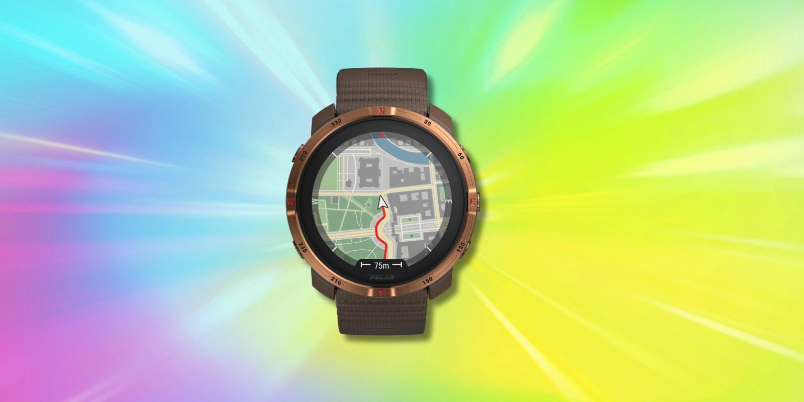A smart watch with a map on it