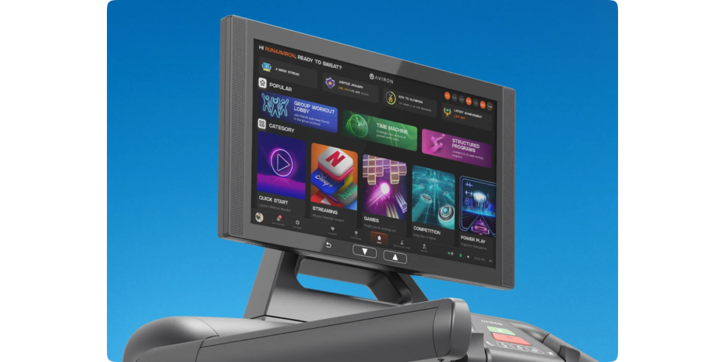 Aviron Victory Treadmill interface